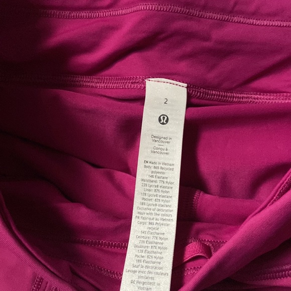 LULULEMON PACE RIVAL MR SKIRT *LONG RIPENED RASPBERRY (RIPR) SZ 2 NWT - Picture 7 of 11